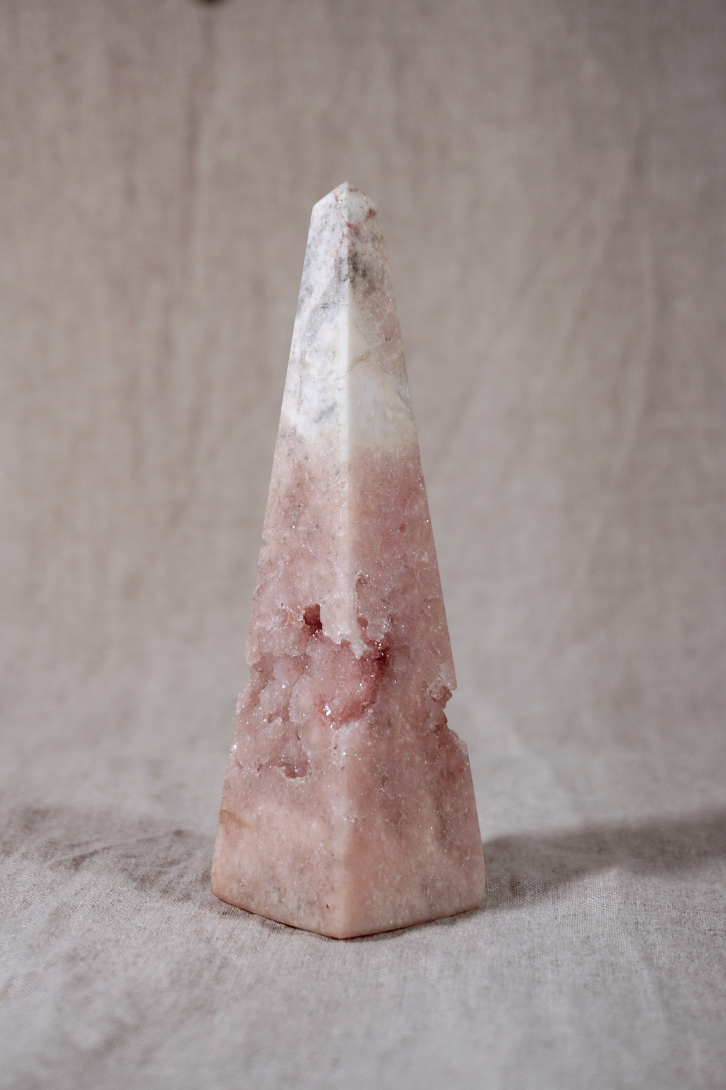 Pink Amethyst Tower Pink Crystal Brazilian Geode Unique Special Stone Mineral