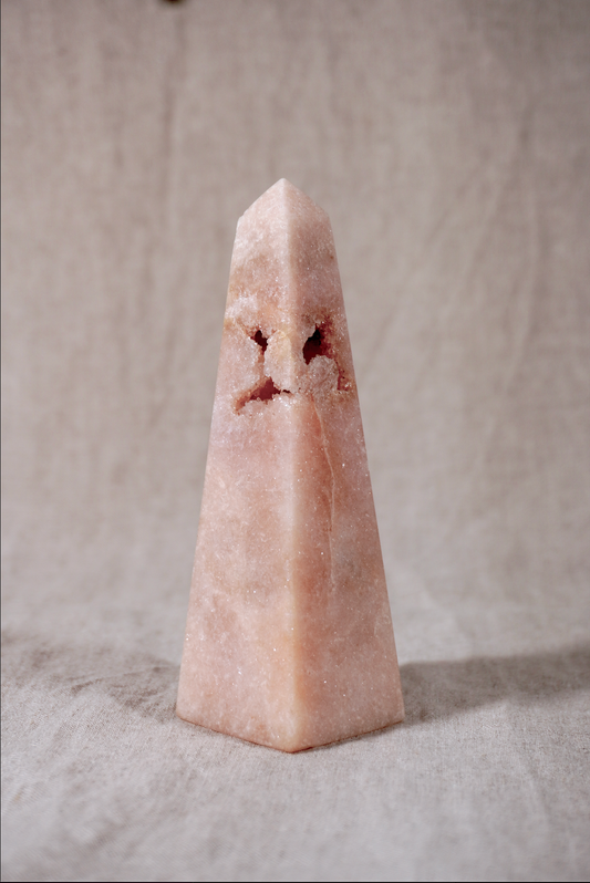 Pink Amethyst Tower Pink Crystal Brazilian Geode Unique Special Stone Mineral