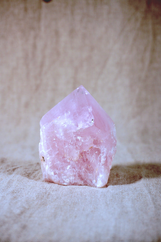 rose pink quarz raw rough and polished natural brazilian mined stone mineral milky large altar stone home decor